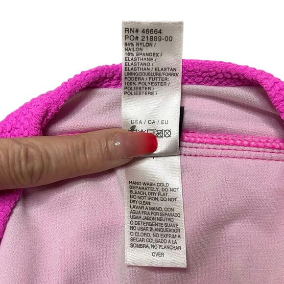 VYB Pink Ribbed High Waist Bikini Bottoms XL NWT Swimwear - Picture 5 of 7